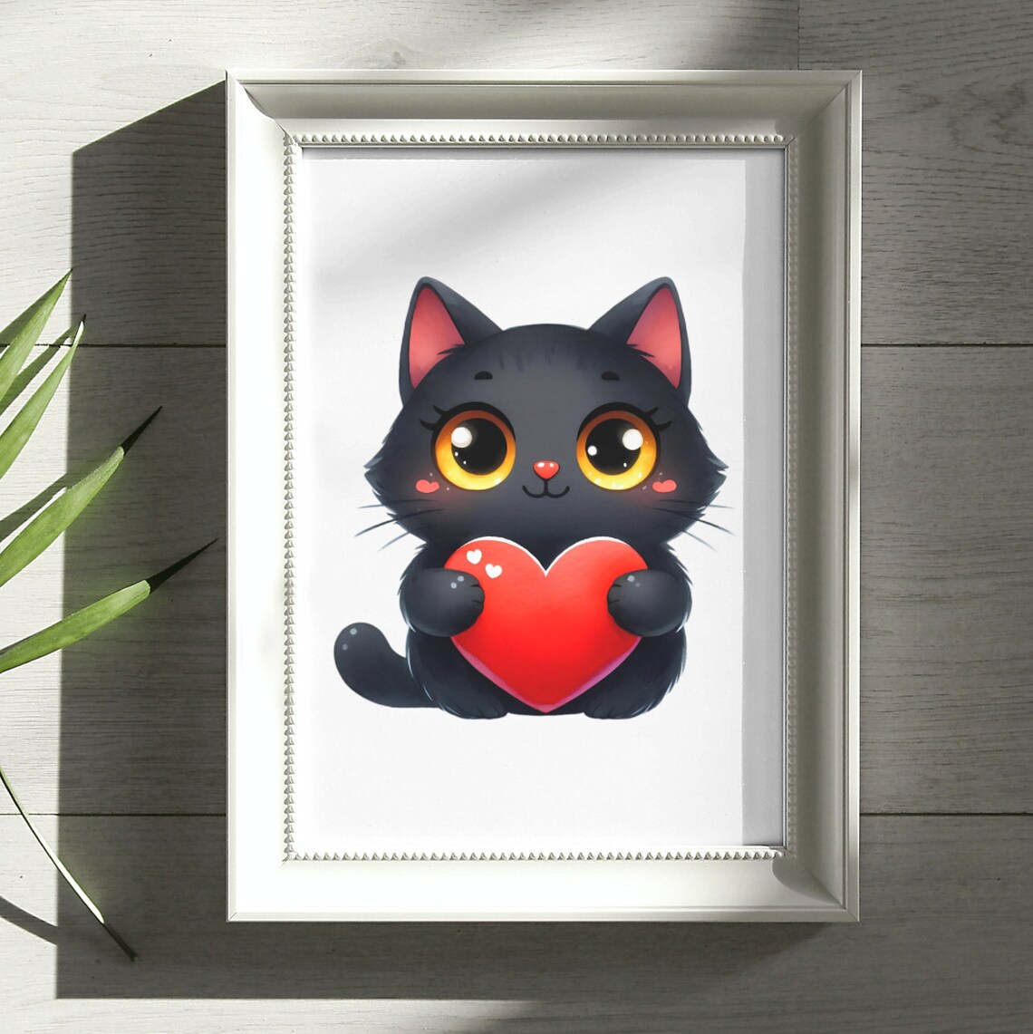 Cat With Heart PNG, Transparent Animal Clip Art, Design for T-shirts ...