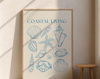 Coastal Wall Art: Ocean Shells Print (Digital Download)