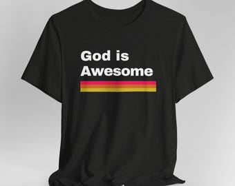 Gud är fantastisk grafisk t-shirt, unisex kristen t-shirt