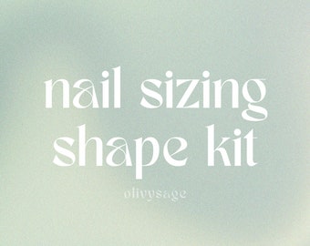 Nail Sizing Kit / 12 nail sizes / 16 shapes available to choose for press on fake nails