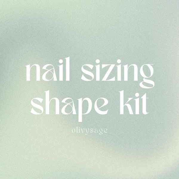 Nail Sizing Kit / 12 nail sizes / 16 shapes available to choose for press on fake nails