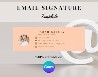 Email Signature Template, Gmail Email Signature, Real Estate Email, Signature Design, Gmail Email Template, Email Signature Holidays