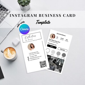 Ig Business Card Template, Instagram Business Card, Instagram Business Card Template, Printable Business Cards, Ig Business Card Template