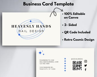 Unique Business Card, Qr Code Business Card, Custom Business Card, Printable Business Cards, Business Card Template Canva, Qr Code Card
