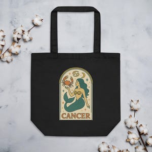 Cancer Zodiac Tote Bag: Celestial Star Sign, Astrology Gift