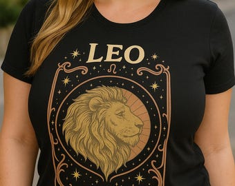 Vintage Leo Zodiac T-Shirt: Astrology Graphic Tee, Leo Birthday Gift