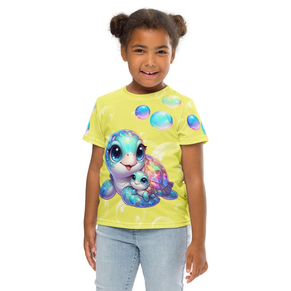 Kids crew neck t-shirt -Turtle Mom and Child 4