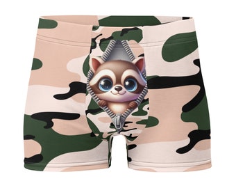 Boxershorts – spähender Waschbär