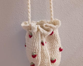 Crochet Strawberry Bag