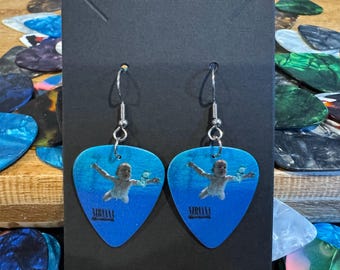 Nirvana Guitar Pick Earrings [NEVERMIND]