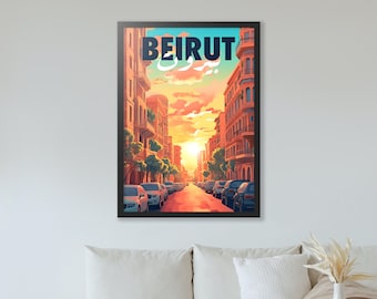 Beirut Poster - The Heartbeat of Lebanon