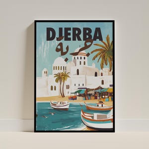 Affiche de Djerba | Affiche tunisienne | Affiche Tunisie | format A4 A3