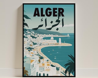 Alger Poster | Algeria Poster | Affiche Algérie | size A4 A3