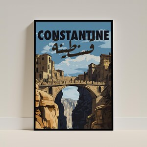 Constantine Poster | Algeria Poster | Affiche Algérie | size A4 A3
