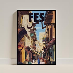 Poster Fes / Poster Marocco / Affiche Maroc / formato A4 A3