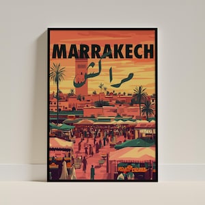 Poster Marrakech / Poster Marocco / Affiche Maroc / formato A4 A3