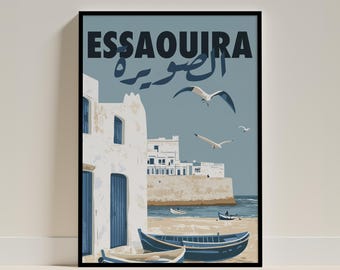 Essaouira Poster | Morocco Poster | Affiche Maroc | size A4 A3