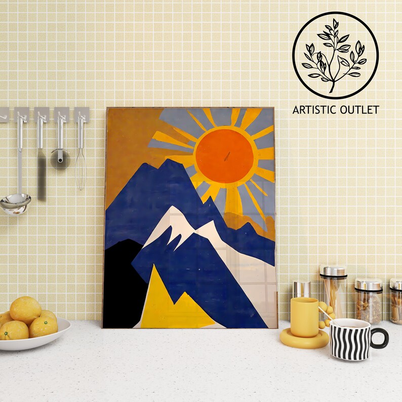 Sun Artwork Oil Painting House Warming Gift Home Decor Sell Digital Art