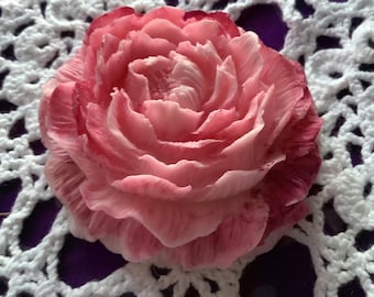 Romantic/Spa Rose Soap Gift - Homemade Rose Soaps - Choice Red, Pink & More | Decorative Bath Soap, Glycerin or Shea Butter