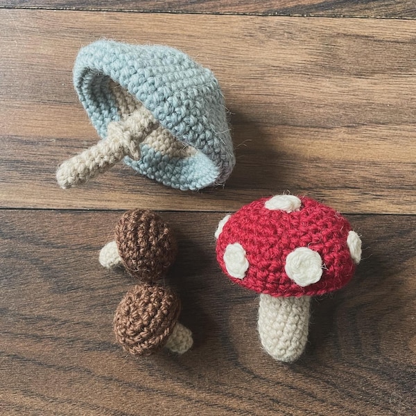 Mushroom Toadstool Crochet Pattern Low Sew Collection Bundle Crochet Home Decor [DIGITAL PATTERN ONLY] [Downloadable file]