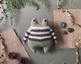 Patrón de peluche de crochet de la rana Francois - [PDF DIGITAL] (Archivo descargable)