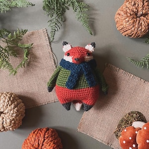 Fred the Fox Crochet Plushie Doll Animal Pattern - [DIGITAL PDF] (Downloadable File)