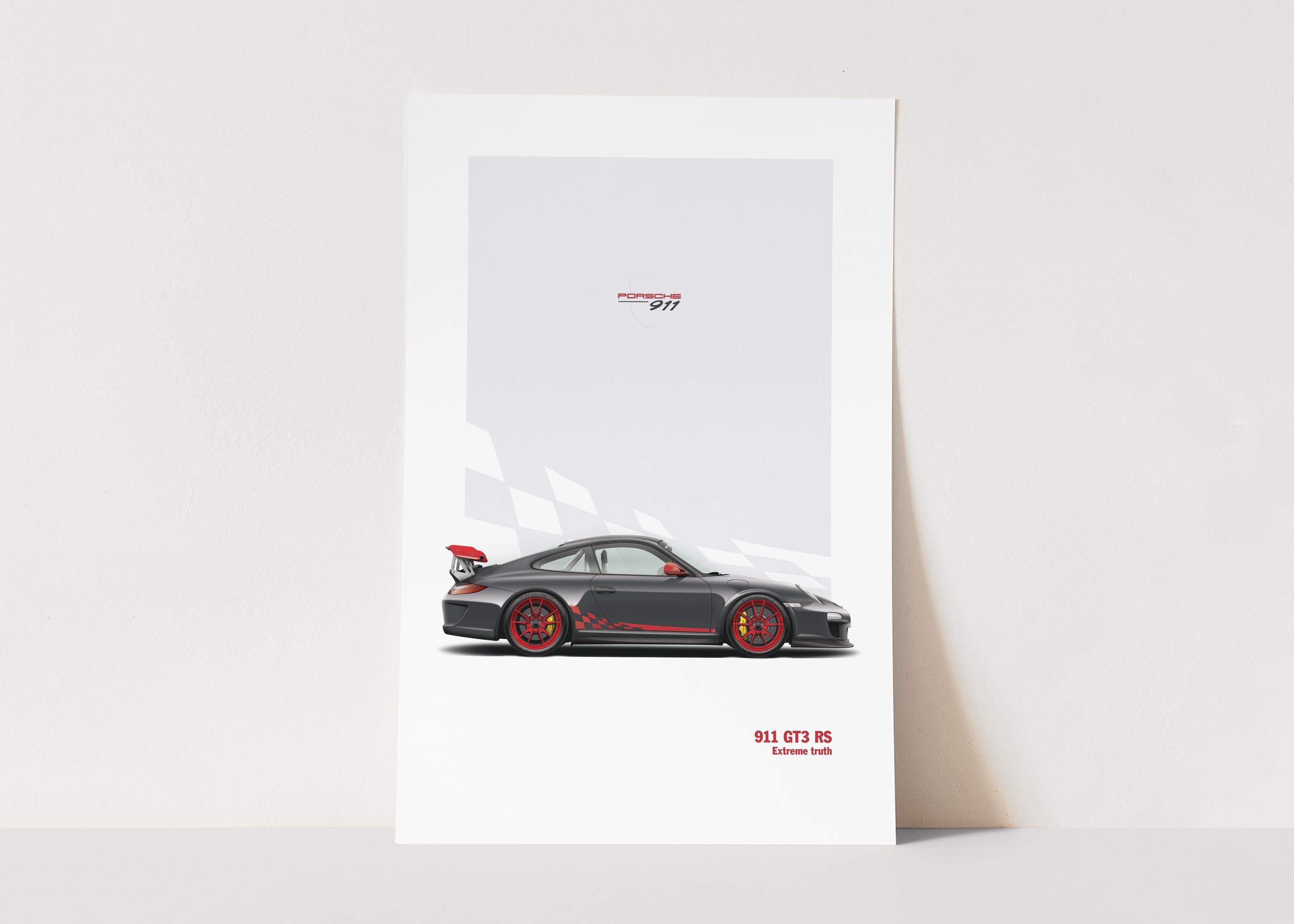 アート・デザイン・音楽 Poster Art of Cars Porsche 997 Poster - Etsy