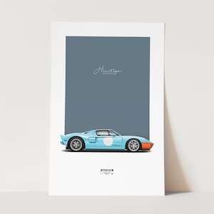 Ford GT Heritage Edition - Art Print Poster
