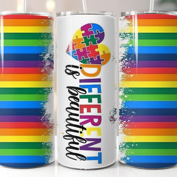 Sensibilisation LGBTQ, conception numérique de gobelet de 20 oz