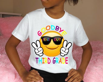 Peace out third grade, digital shirt design