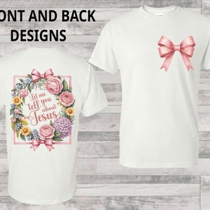 Let me tell you about my jesus, digital shirt design, front and back design