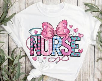 Valentines nurse, digital shirt design, funny png, DTF shirt design