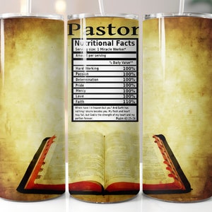 Pastor, 20 oz tumbler digital design
