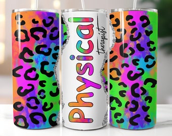 Fisioterapeuta, diseño digital de vaso de 20 oz