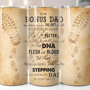 Bonus dad, 20 oz tumbler digital design