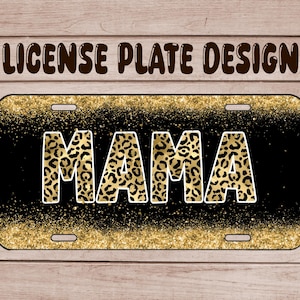 mama, License Plate Sublimation PNG
