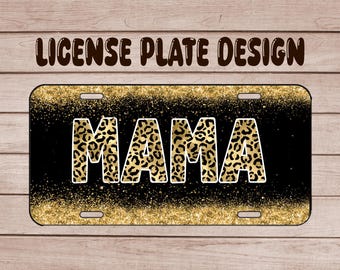 mama, License Plate Sublimation PNG