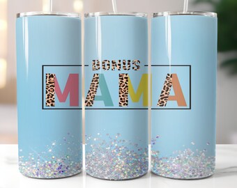 Bonus mama, diseño digital de vaso de 20 oz