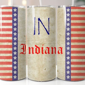 Indiana, 20 oz tumbler digital design