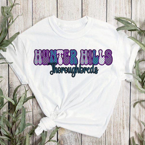 Hunter Hills elementary school, digital shirt design