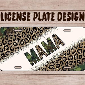 mama, License Plate Sublimation PNG