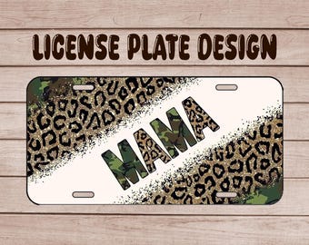 mama, License Plate Sublimation PNG