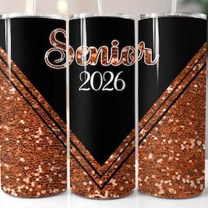 Senior 2026, 20 oz tumbler digital design, high school senior png, senior png, school png