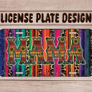 mama, License Plate Sublimation PNG