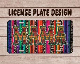 mama, License Plate Sublimation PNG