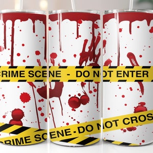 True crime, 20 oz tumbler digital design