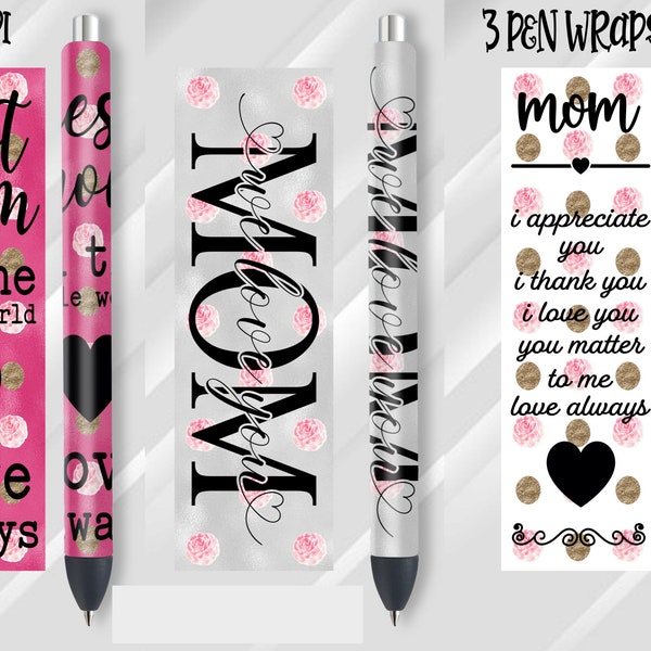 Mothers day, pen wrap digital bundle