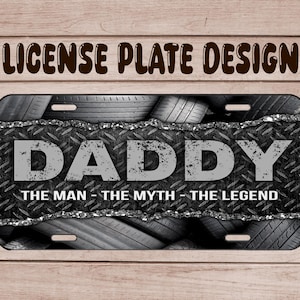 Daddy, License Plate Sublimation PNG