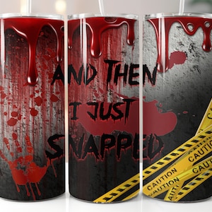True crime, 20 oz tumbler digital design