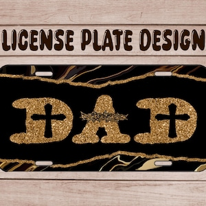 Dad, License Plate Sublimation PNG